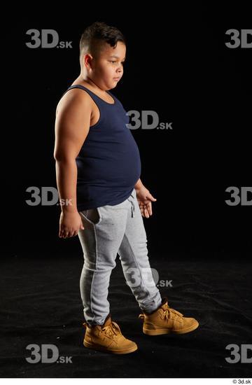 Whole Body Man White Sports Overweight Walking Top Studio photo references