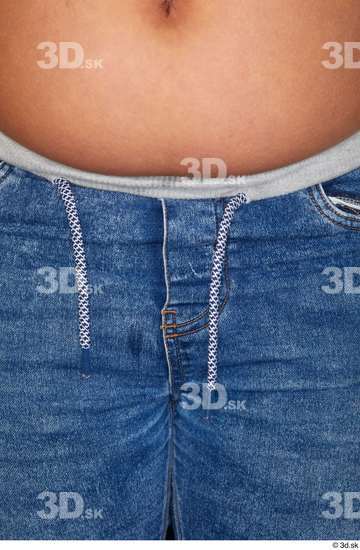 Hips Man White Casual Jeans Overweight Studio photo references