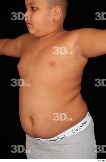 Chest Belly Upper Body Man White Underwear Overweight Studio photo references