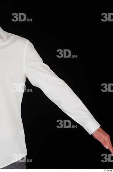 Arm Upper Body Man White Shirt Slim Studio photo references