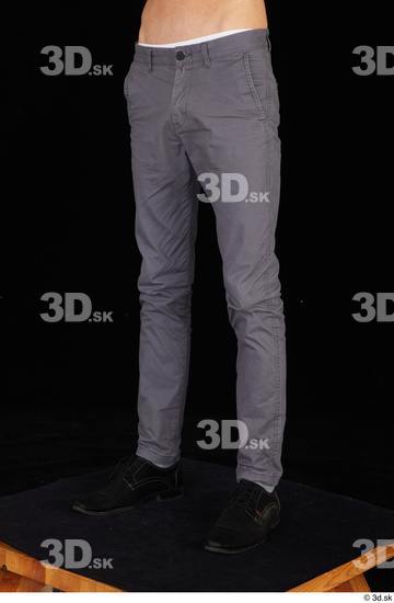 Leg Man White Shoes Trousers Slim Studio photo references