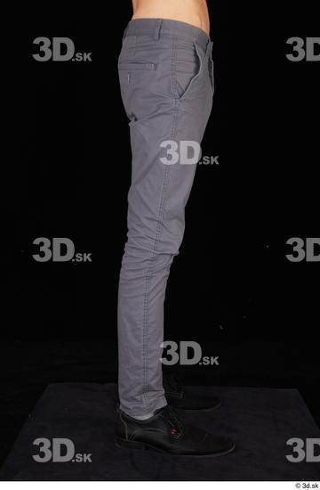 Leg Man White Shoes Trousers Slim Studio photo references