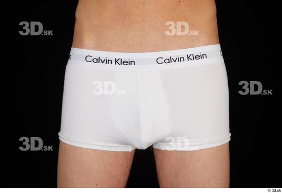 Hips Man White Underwear Slim Studio photo references