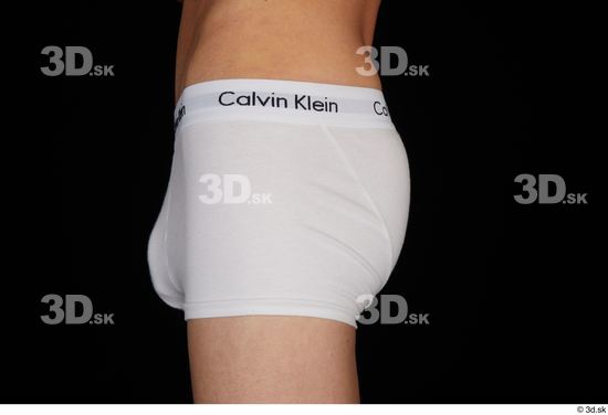 Hips Man White Underwear Slim Studio photo references