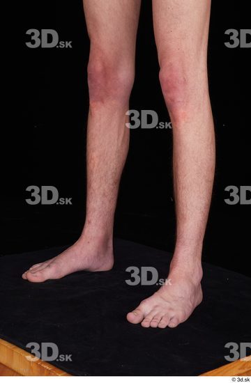 Calf Man White Nude Slim Studio photo references