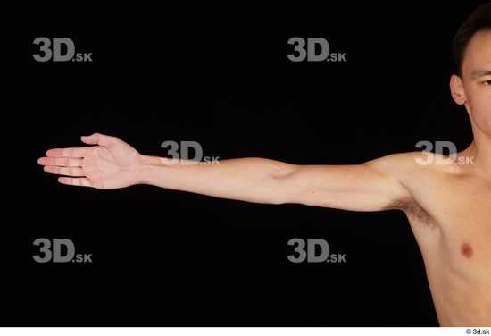 Arm Man White Nude Slim Studio photo references