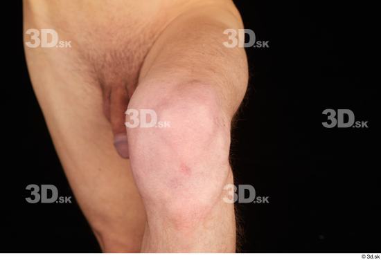 Knee Man White Nude Slim Studio photo references