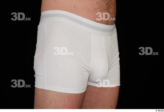 Hips Man White Underwear Slim Studio photo references