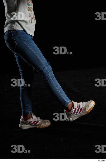 Leg Woman Casual Jeans Slim Studio photo references