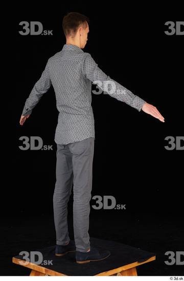 Whole Body Man Trousers Slim Standing Studio photo references