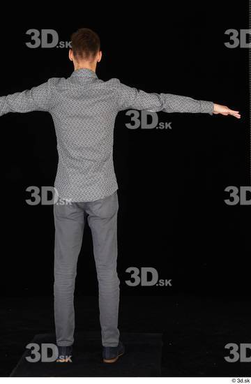 Whole Body Man T poses Trousers Slim Standing Studio photo references