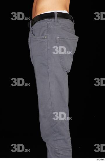 Thigh Man Trousers Slim Studio photo references