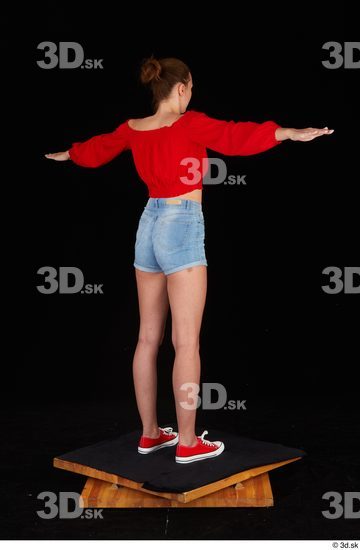 Woman White Slim Female Studio Poses