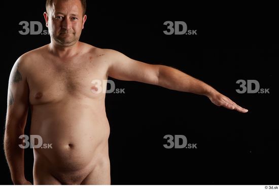 Arm Man White Nude Chubby Studio photo references