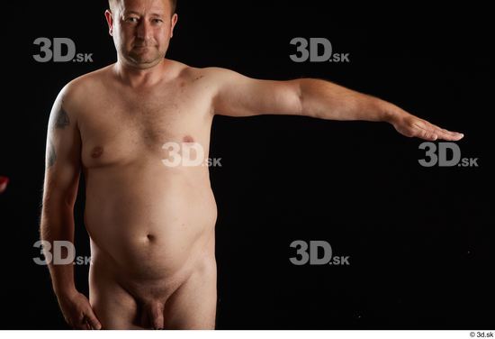Arm Man White Nude Chubby Studio photo references