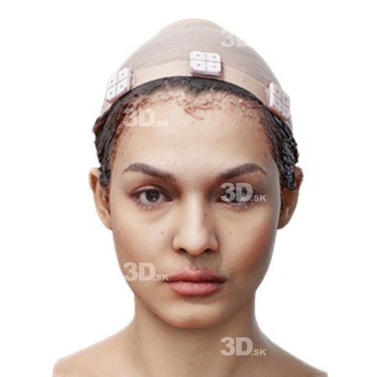 Head Woman 3D Neutral Raw Arab