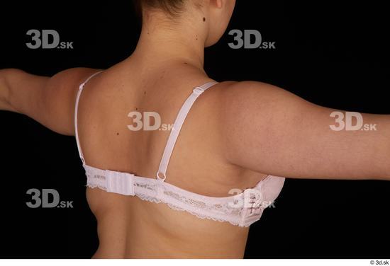 Serina Gomez back chest lingerie pink bra  jpg