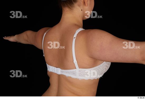 Serina Gomez back chest lingerie underwear white bra  jpg