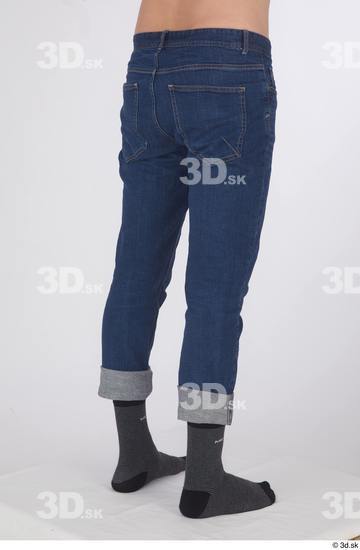 Leg Man White Casual Jeans Slim Studio photo references