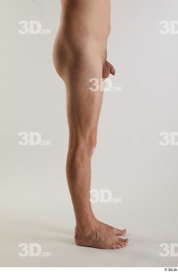 Calf Man White Nude Slim Studio photo references