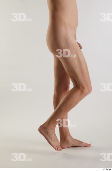 Calf Man White Nude Slim Studio photo references