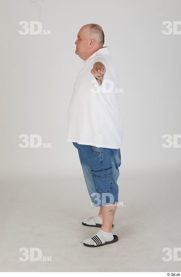 Whole Body Man T poses White Sports Overweight Standing Street photo references