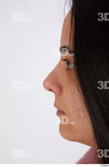 Nose Woman White Casual Slim Street photo references