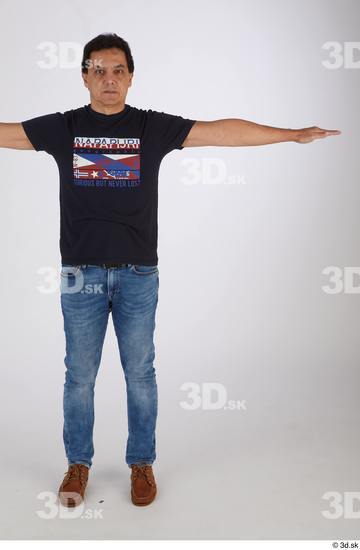 Whole Body Man T poses Casual Slim Standing Street photo references