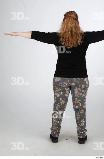 Whole Body Woman T poses Casual Chubby Standing Street photo references