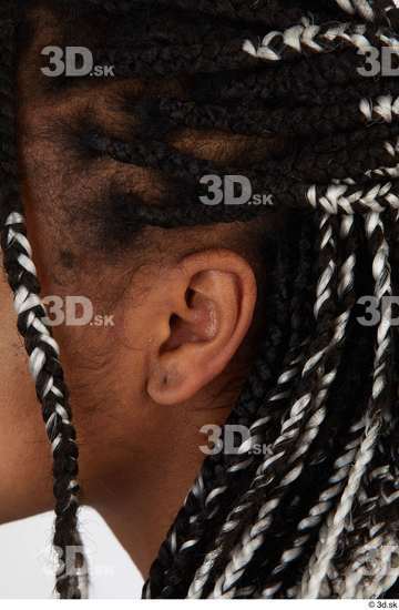 Ear Woman Black Casual Slim Street photo references