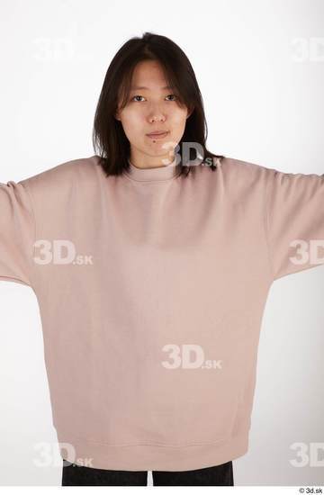 Upper Body Woman Asian Casual Slim Street photo references
