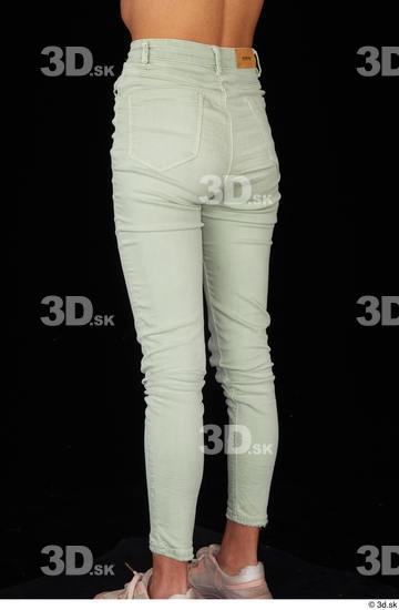 Leg Woman White Casual Jeans Slim Studio photo references