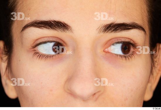 Eye Woman White Slim Studio photo references