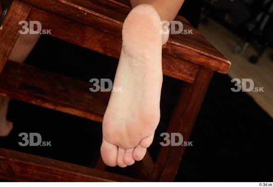 Foot Woman White Nude Slim Studio photo references