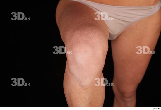 Knee Woman White Nude Slim Studio photo references