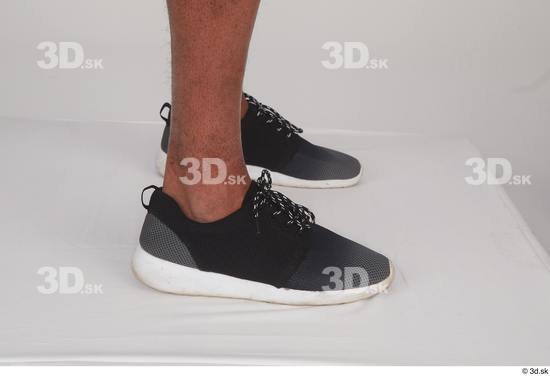 Foot Man Black Shoes Slim Studio photo references