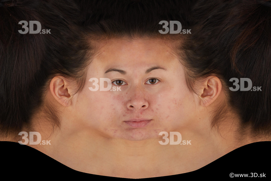 Woman head premade texture