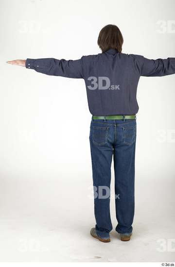 Whole Body Man T poses White Casual Chubby Standing Street photo references