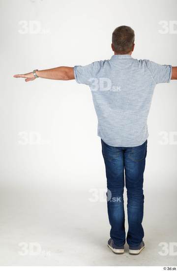 Whole Body Man T poses White Casual Slim Standing Street photo references