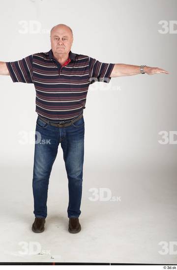 Whole Body Man T poses White Casual Slim Standing Street photo references