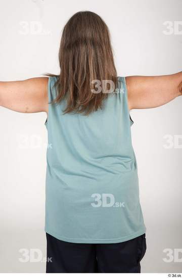 Upper Body Woman White Casual Chubby Street photo references