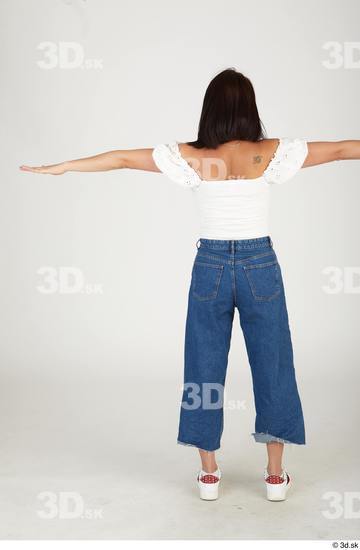 Whole Body Woman T poses Asian Casual Slim Standing Street photo references