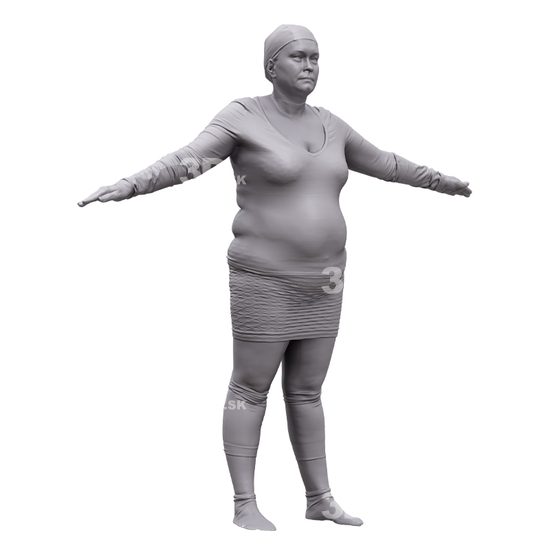 Woman White 3D Artec Bodies