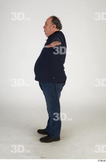 Whole Body Man T poses Casual Chubby Standing Street photo references