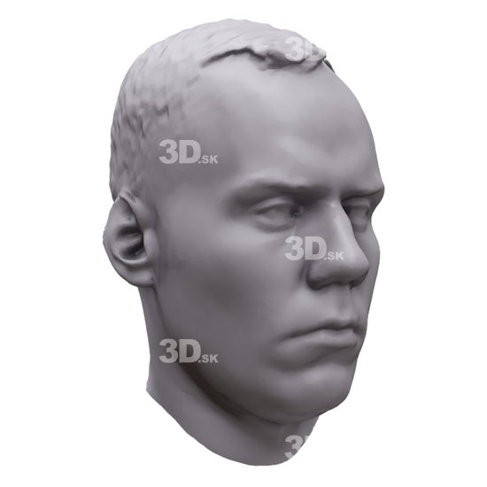 Man White 3D Artec Heads