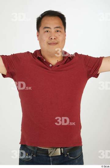 Upper Body Man Asian Casual Chubby Street photo references