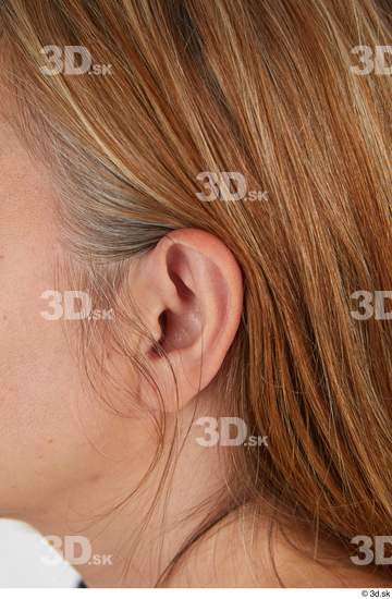 Ear Woman White Casual Chubby Street photo references