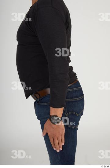 Arm Upper Body Man Black Casual Chubby Street photo references