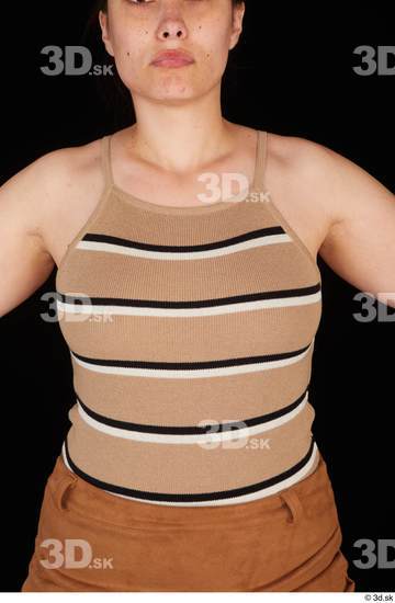 Leticia brown tank top casual dressed upper body  jpg