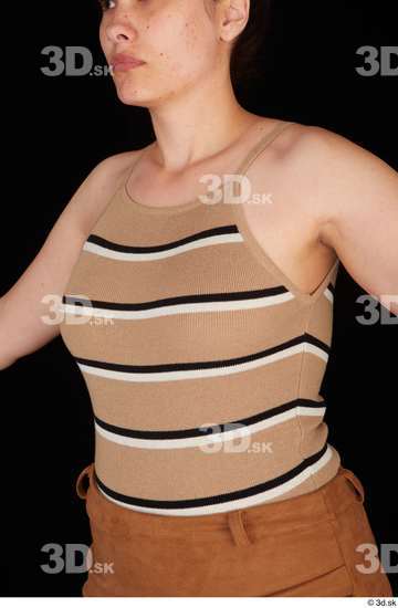 Leticia brown tank top casual dressed upper body  jpg